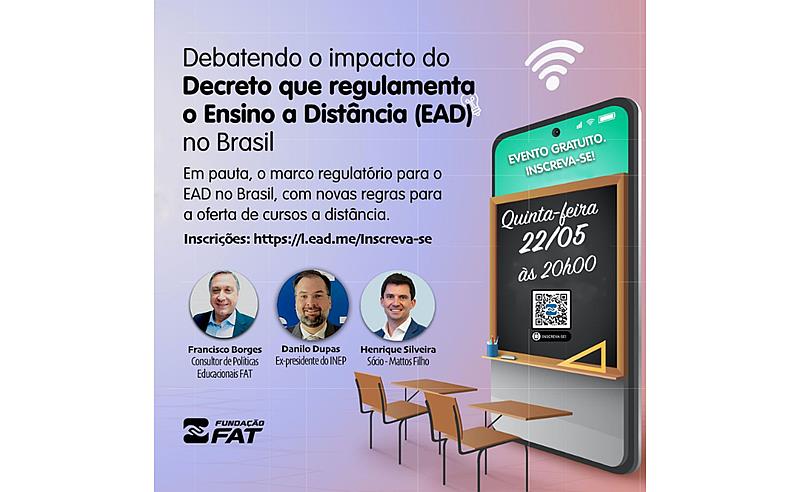 Impacto da regulamentação do EAD no Brasil é tema de webinar gratuito nesta quinta