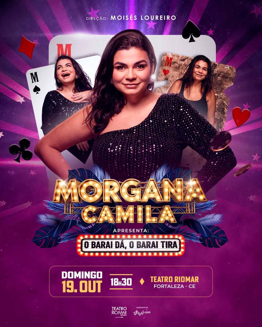 Espetáculo de Morgana Morgana Camila estreia no teatro com o espetáculo “O barai dá, o barai tira”