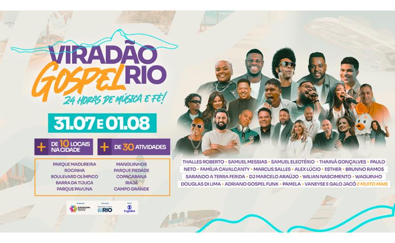 Viradão Gospel celebra a diversidade cultural do Rio de Janeiro com 24h de música, fé e atividades gratuitas
