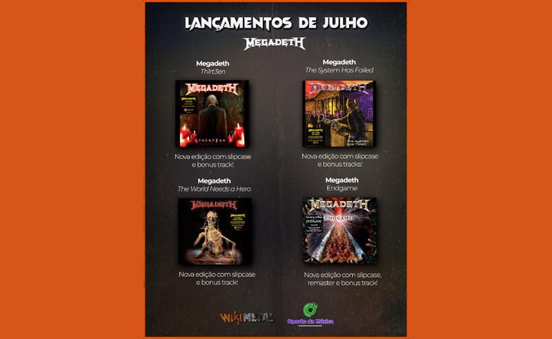 Clássicos do Megadeth são disponibilizados em CD